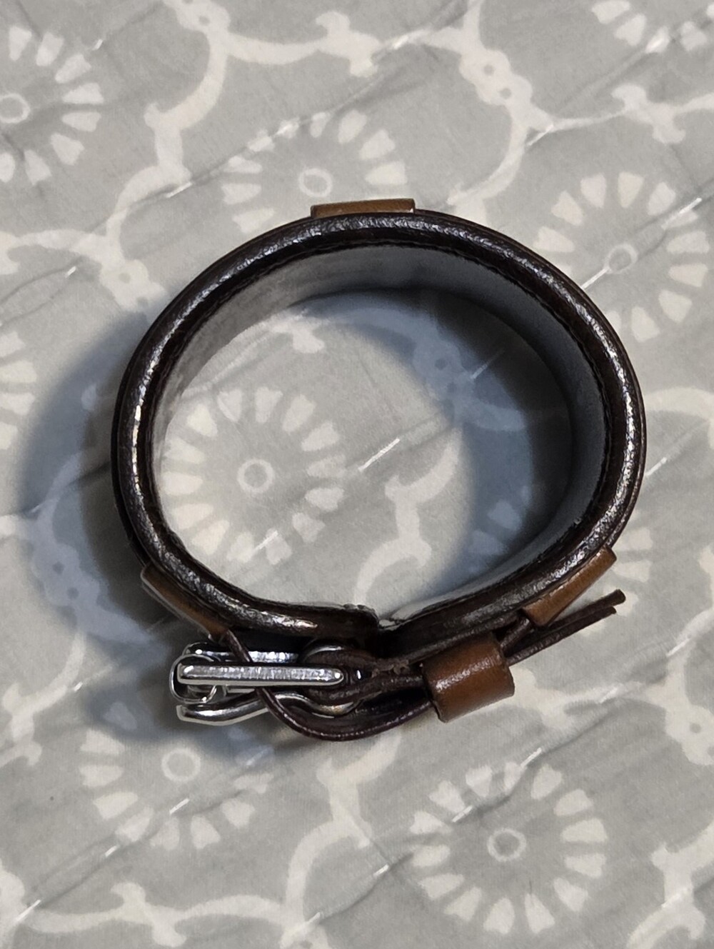 Handmade Cuff With Rope Embossed Straps - Picture 6 of 10